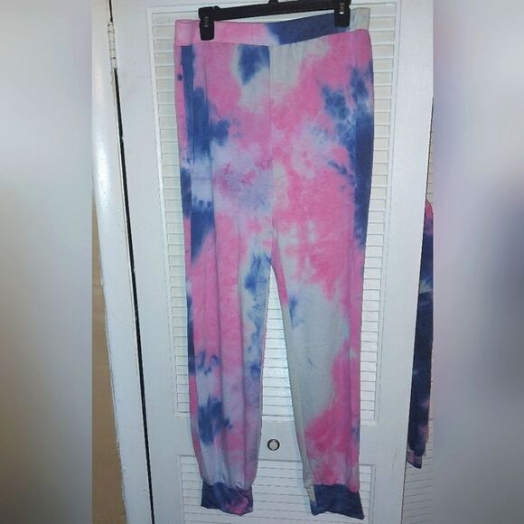 Super cute tie-dyed 2pc crop sweats suit set - Picture 7 of 12